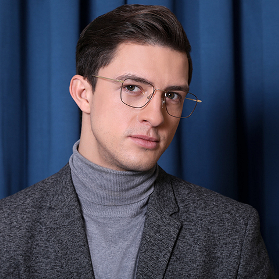 Vincent Chase Online Golden Brown Full Rim Geometric right side