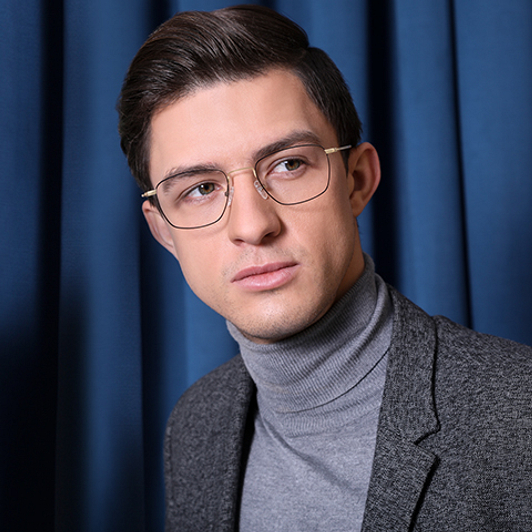 Vincent Chase Online Golden Brown Full Rim Geometric right side