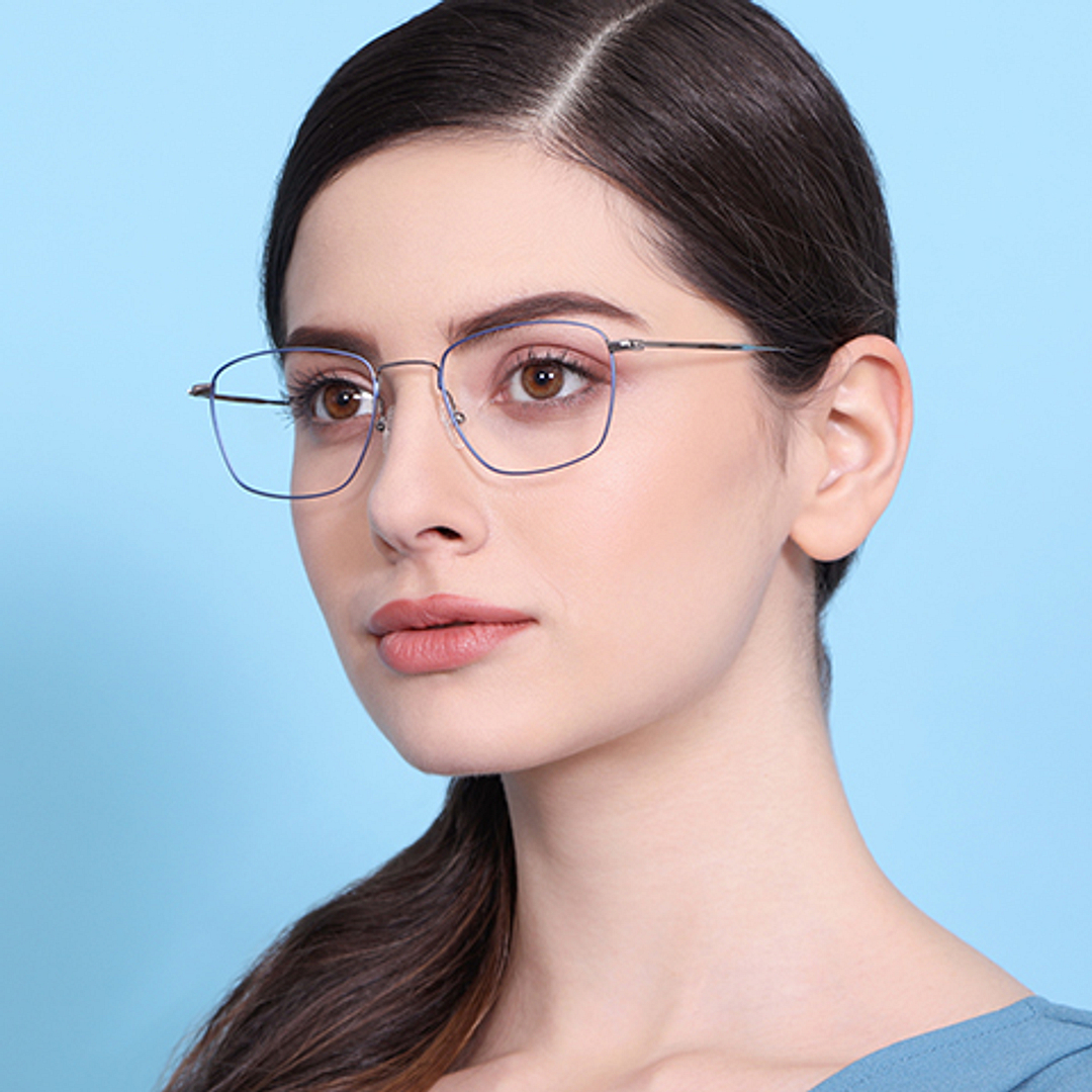 Vincent Chase Online Sky Blue Full Rim Geometric left side