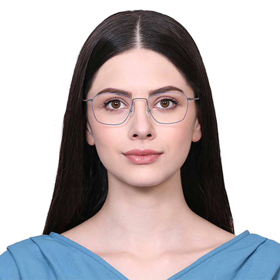 Vincent Chase Online Sky Blue Full Rim Geometric left side