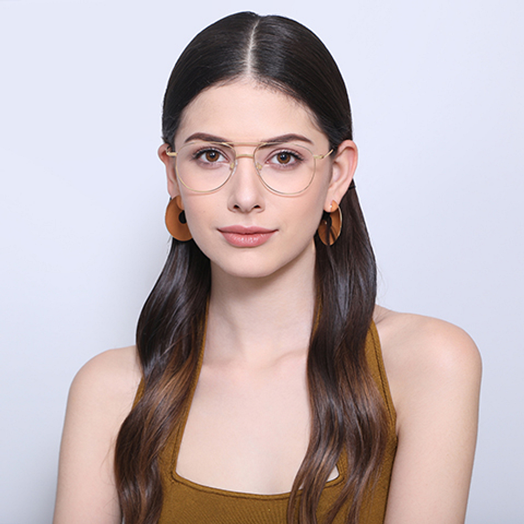 Vincent Chase Online Gold Full Rim Aviator left side