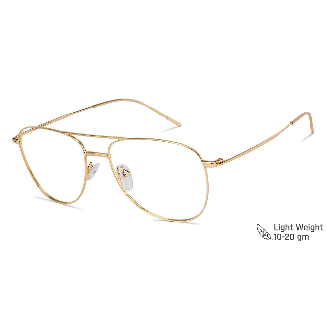 Vincent Chase Online Gold Full Rim Aviator left side