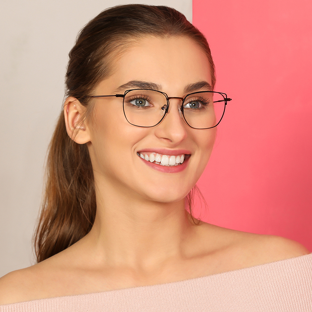 Vincent Chase Online Dark Brown Full Rim Square left side