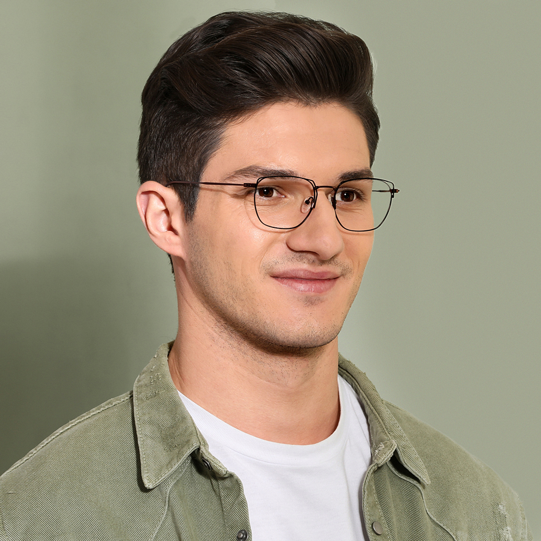 Vincent Chase Online Dark Brown Full Rim Square left side