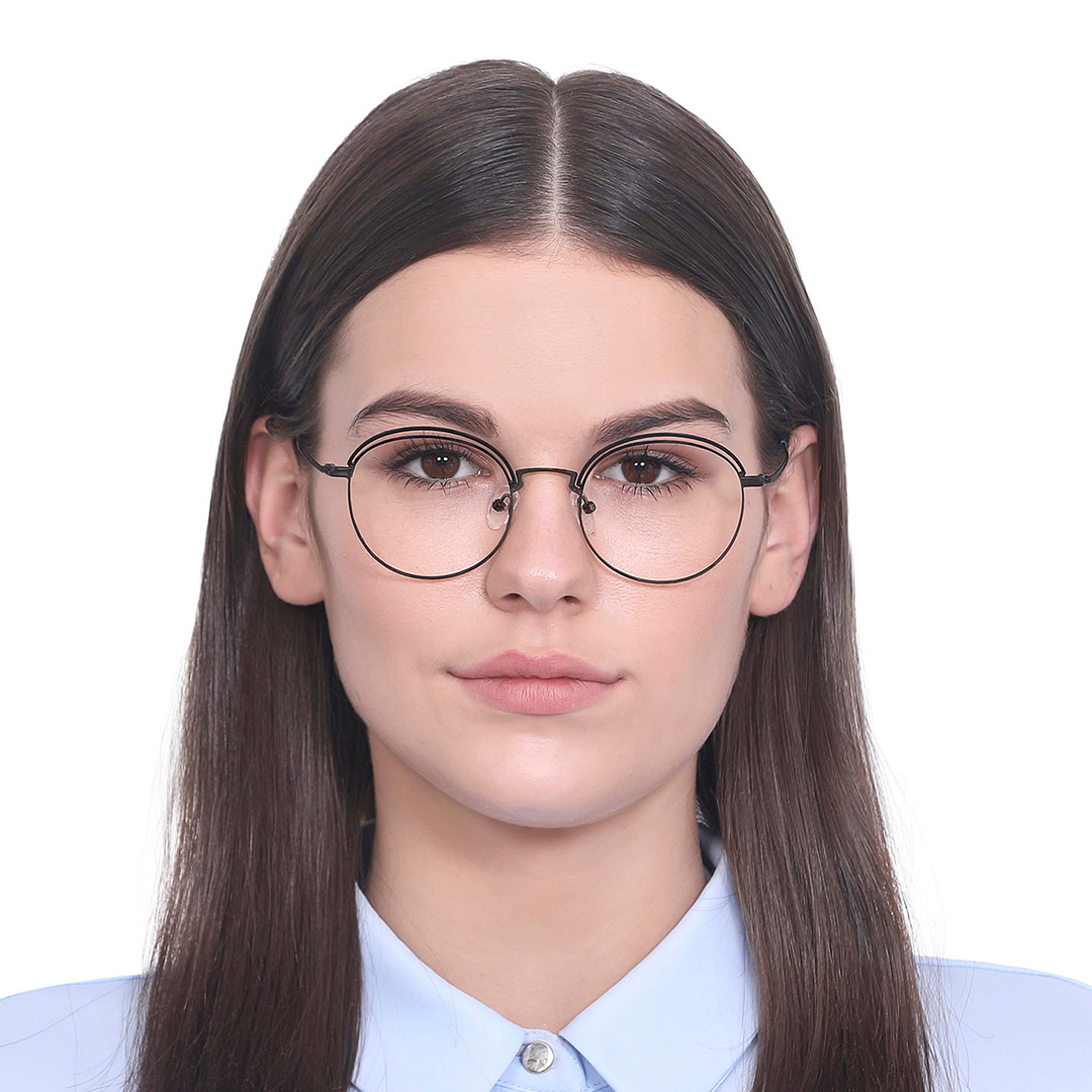 Vincent Chase Online Dark Gunmetal Full Rim Round left side