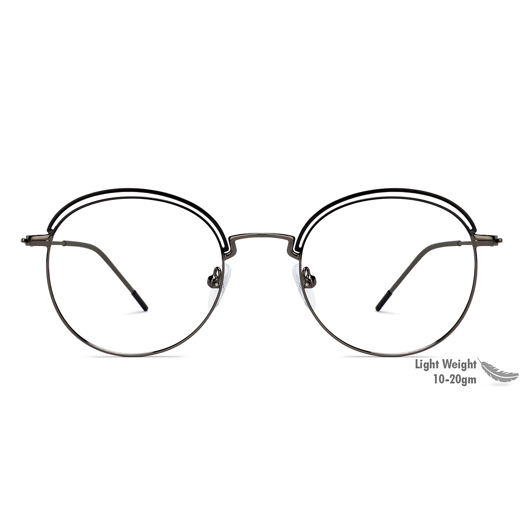 Vincent Chase Online Dark Gunmetal Full Rim Round left side