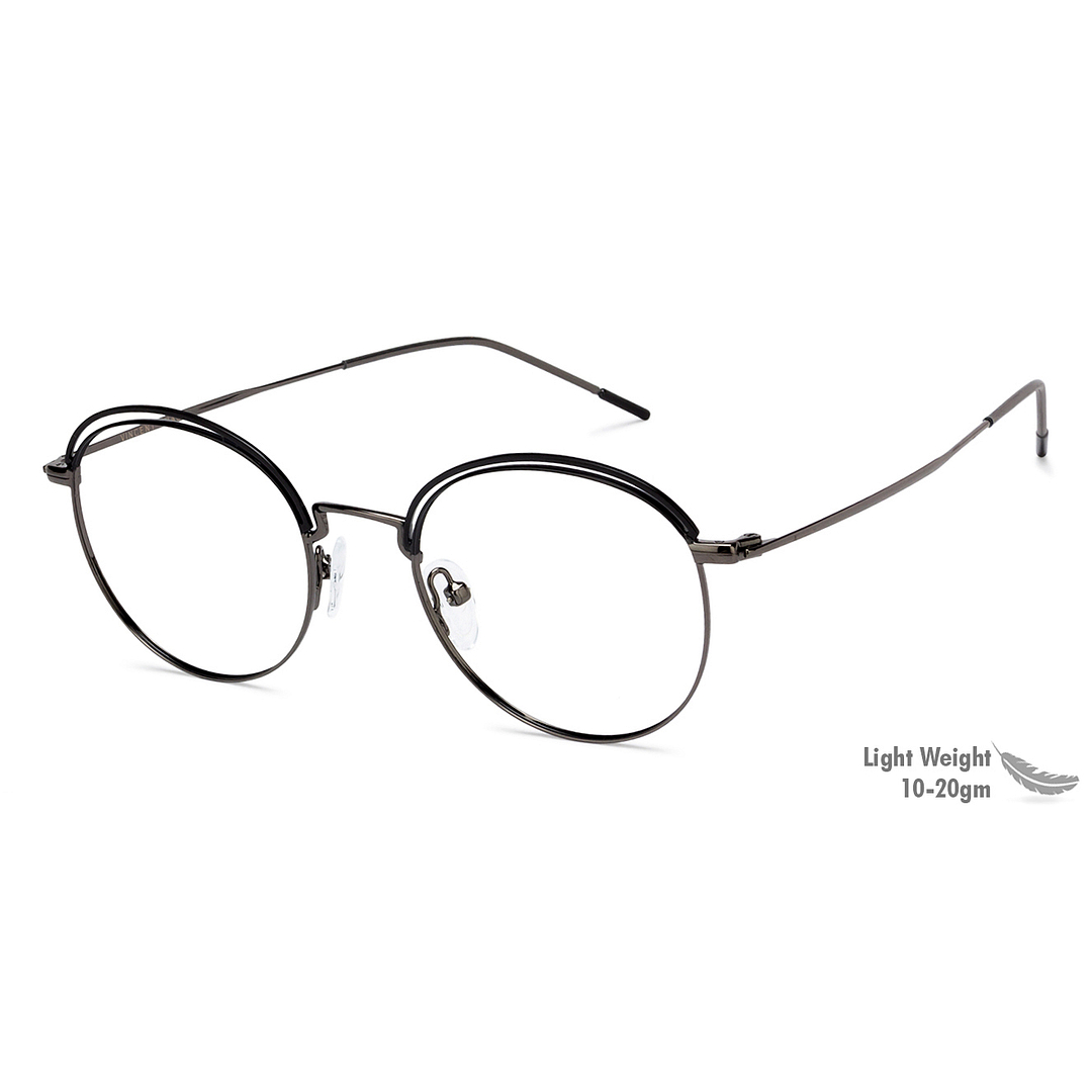 Vincent Chase Online Dark Gunmetal Full Rim Round right side