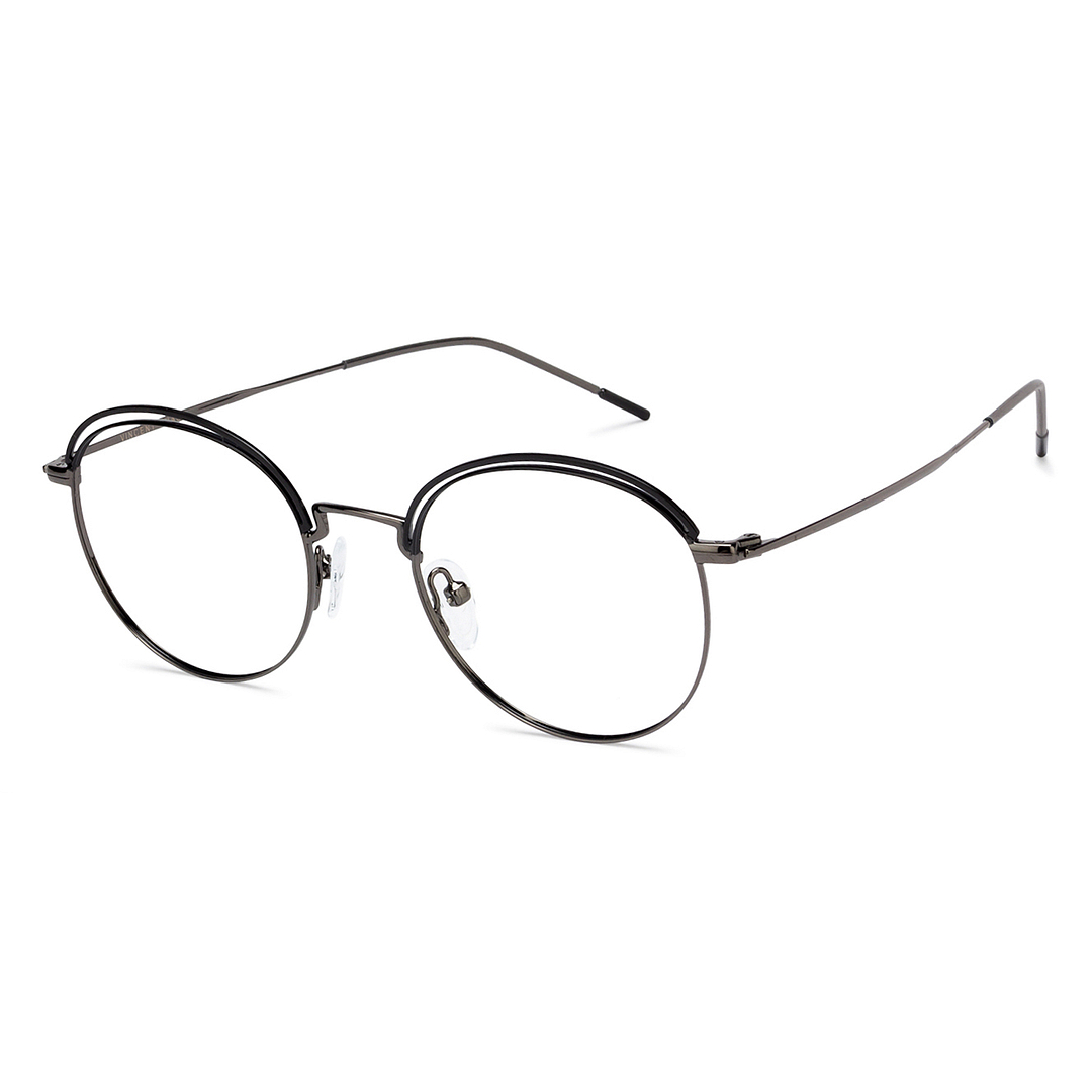 Vincent Chase Online Dark Gunmetal Full Rim Round left side