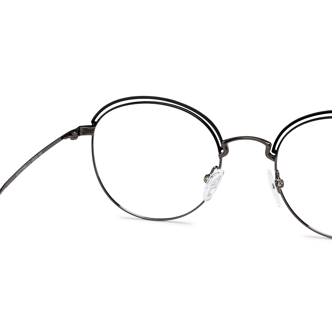 Vincent Chase Online Dark Gunmetal Full Rim Round left side