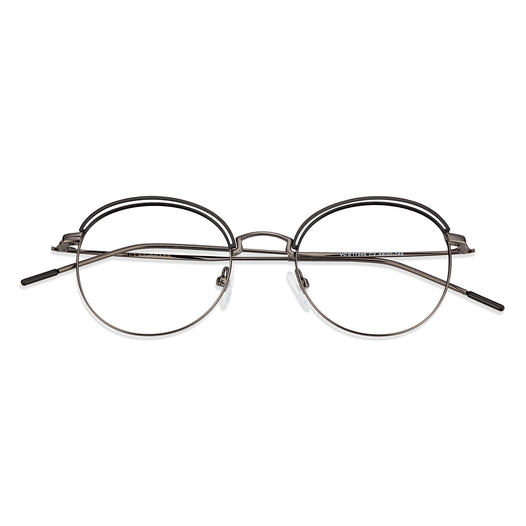 Vincent Chase Online Dark Gunmetal Full Rim Round right side