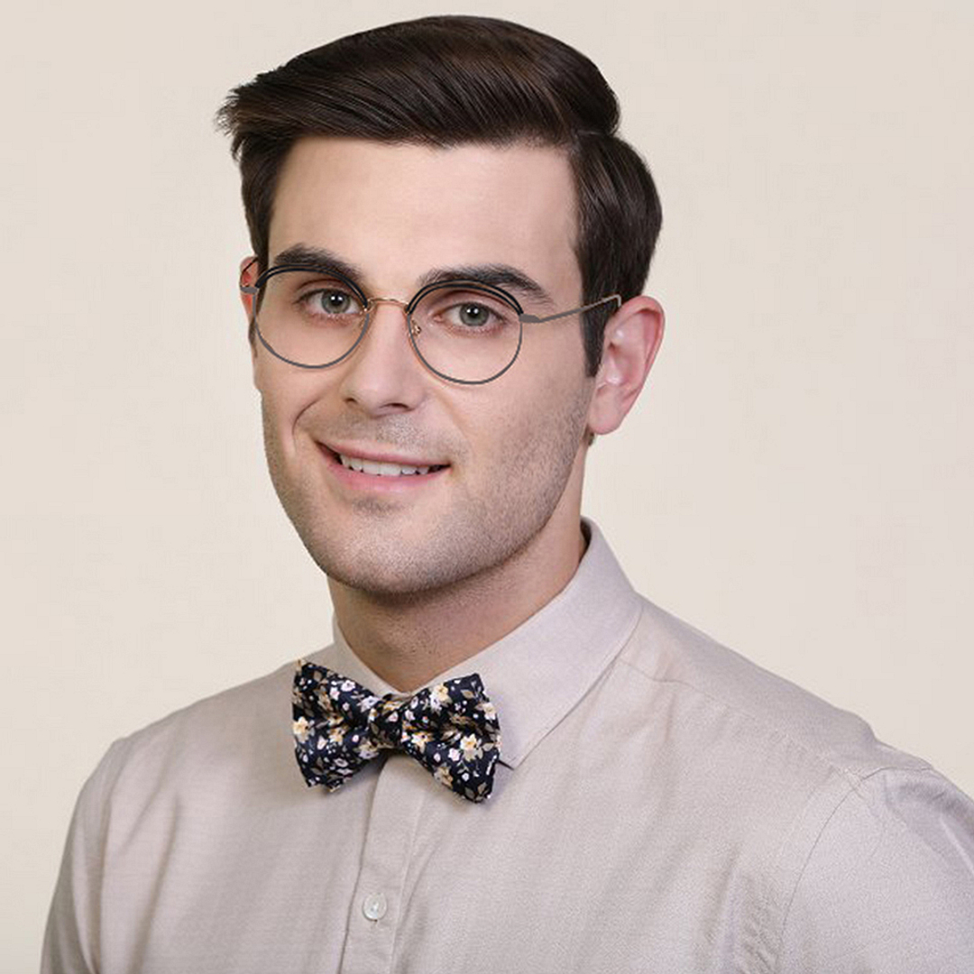 Vincent Chase Online Dark Gunmetal Full Rim Round right side