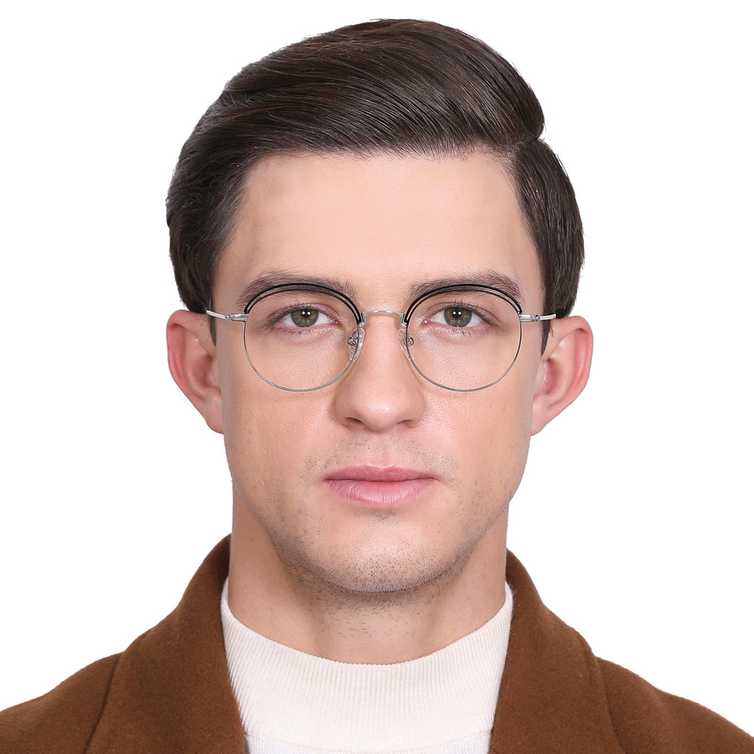 Vincent Chase Online Dark Gunmetal Full Rim Round right side