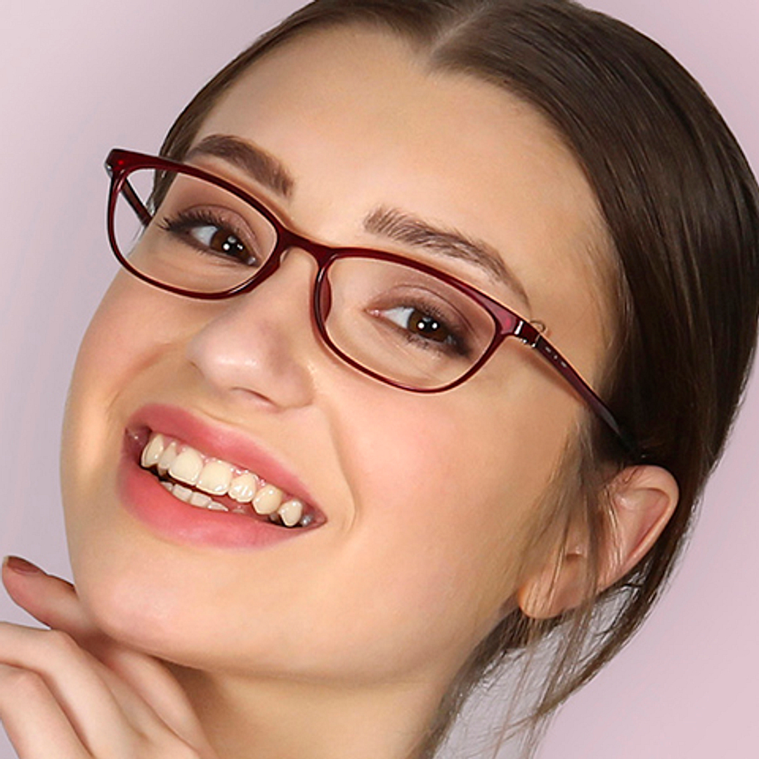Lenskart Air Online Red Full Rim Cat Eye right side