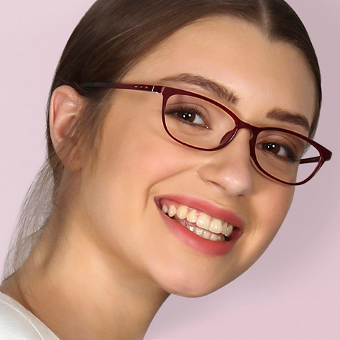 Lenskart Air Online Red Full Rim Cat Eye right side