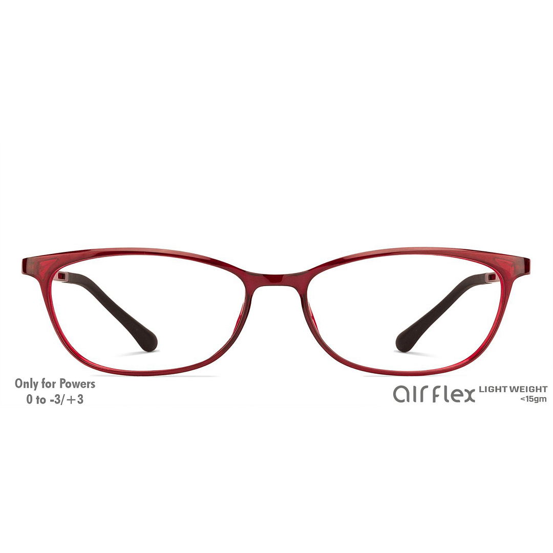 Lenskart Air Online Red Full Rim Cat Eye left side