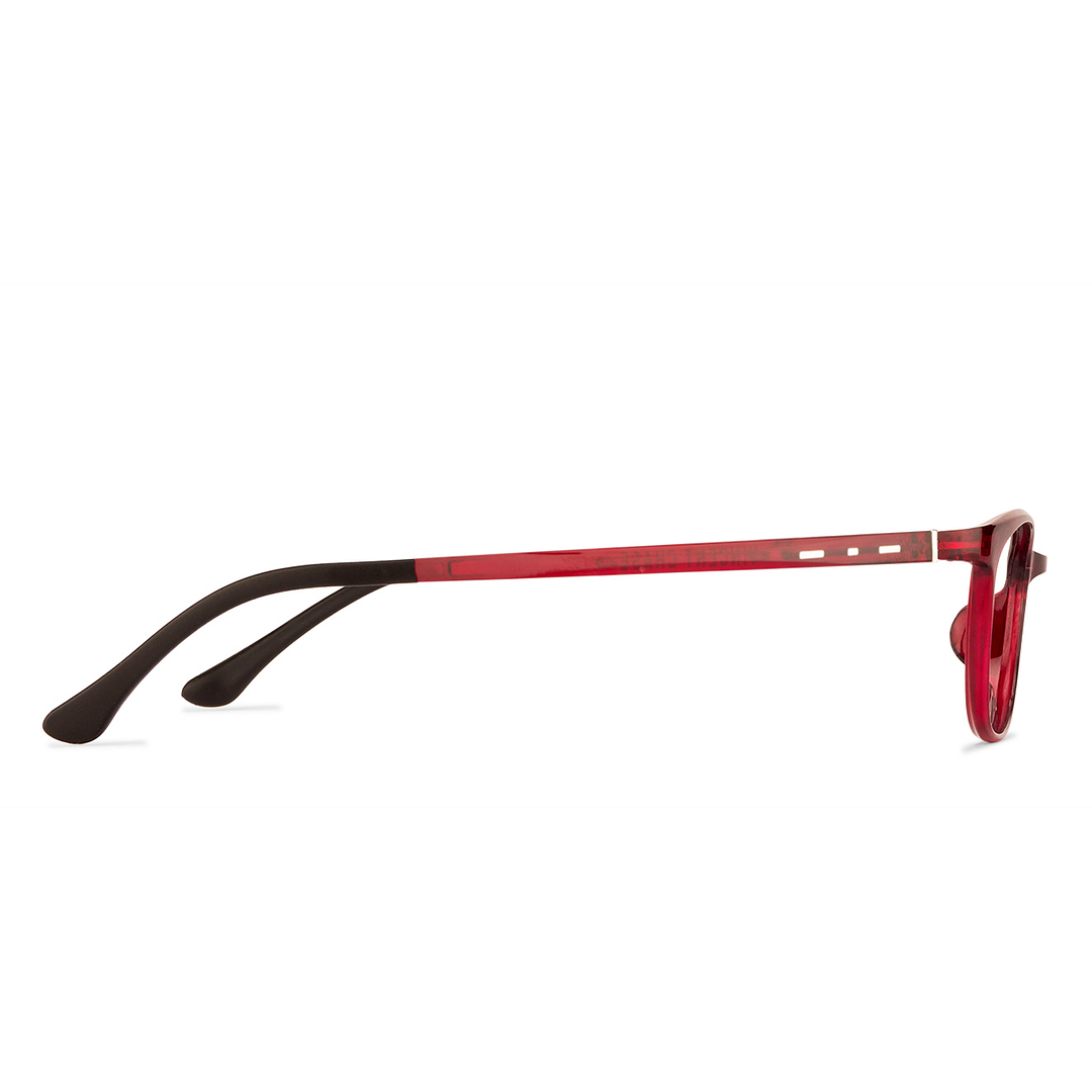 Lenskart Air Online Red Full Rim Cat Eye left side