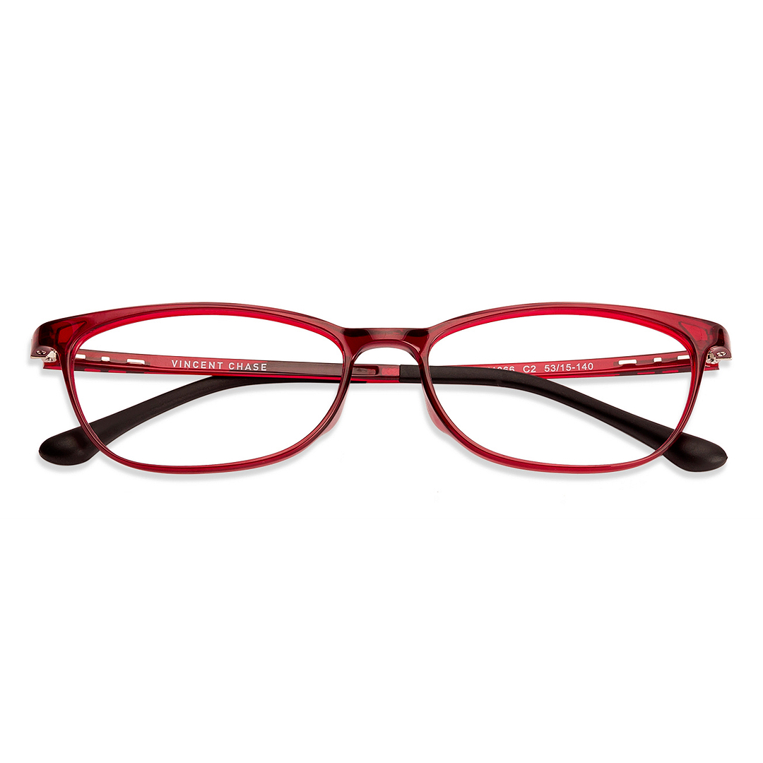 Lenskart Air Online Red Full Rim Cat Eye left side