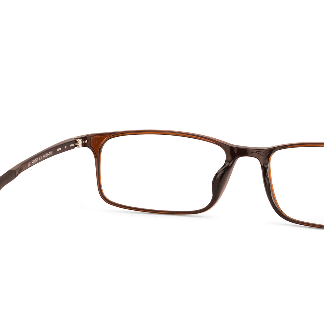 Lenskart Air Online Light Brown Full Rim Rectangle left side