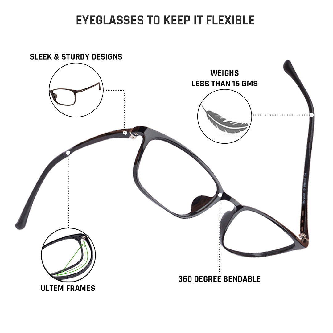 Lenskart Air Online Black Full Rim Rectangle right side
