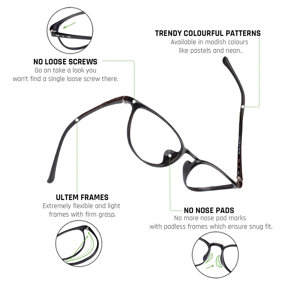 Lenskart Air Online Black Full Rim Round right side