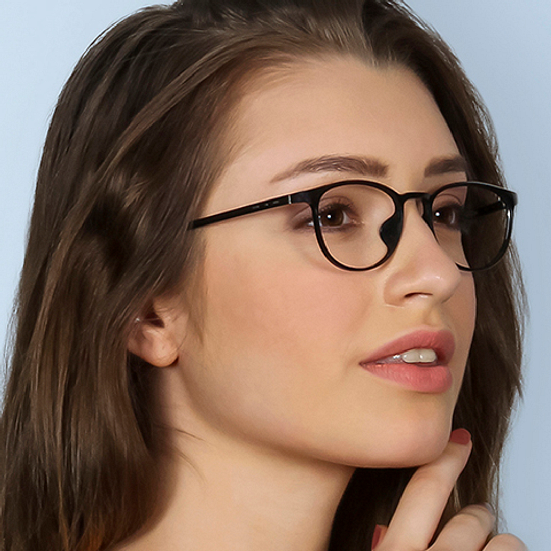 Lenskart Air Online Black Full Rim Round left side