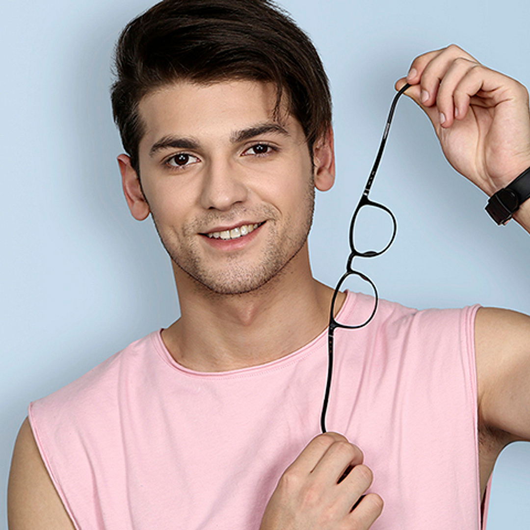 Lenskart Air Online Black Full Rim Round left side