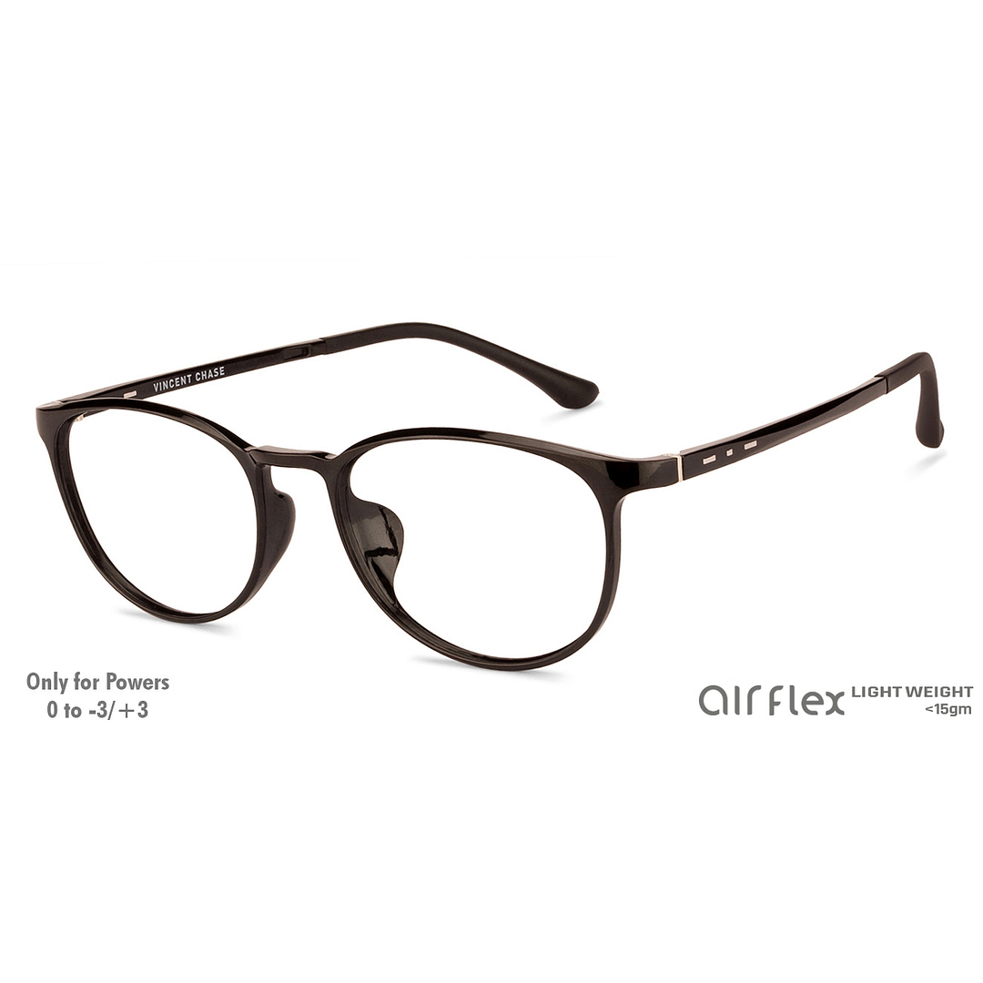 Lenskart Air Online Black Full Rim Round left side