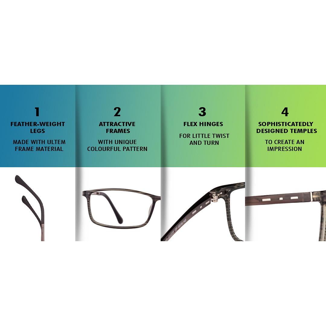 Lenskart Air Online Green Transparent Full Rim Rectangle right side