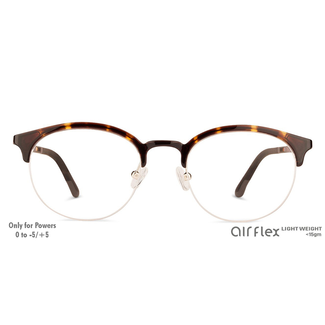 Lenskart Air Online Tortoise Half Rim Round left side