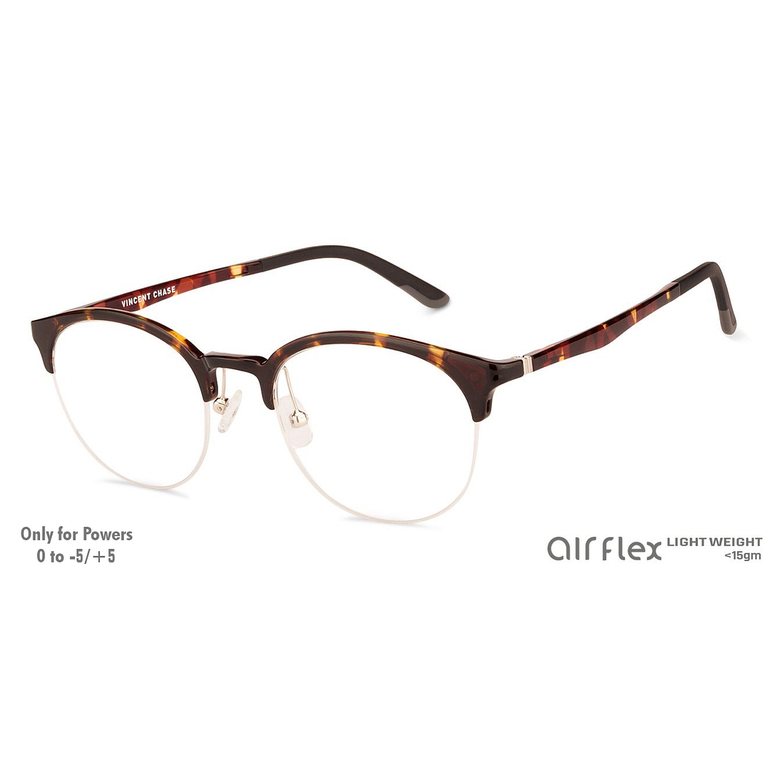Lenskart Air Online Tortoise Half Rim Round right side