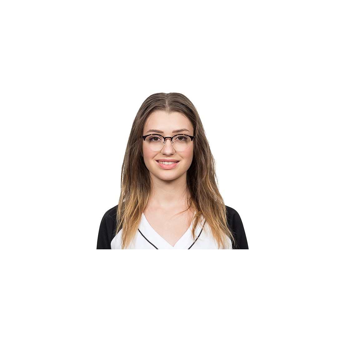 Lenskart Air Online Tortoise Half Rim Round right side