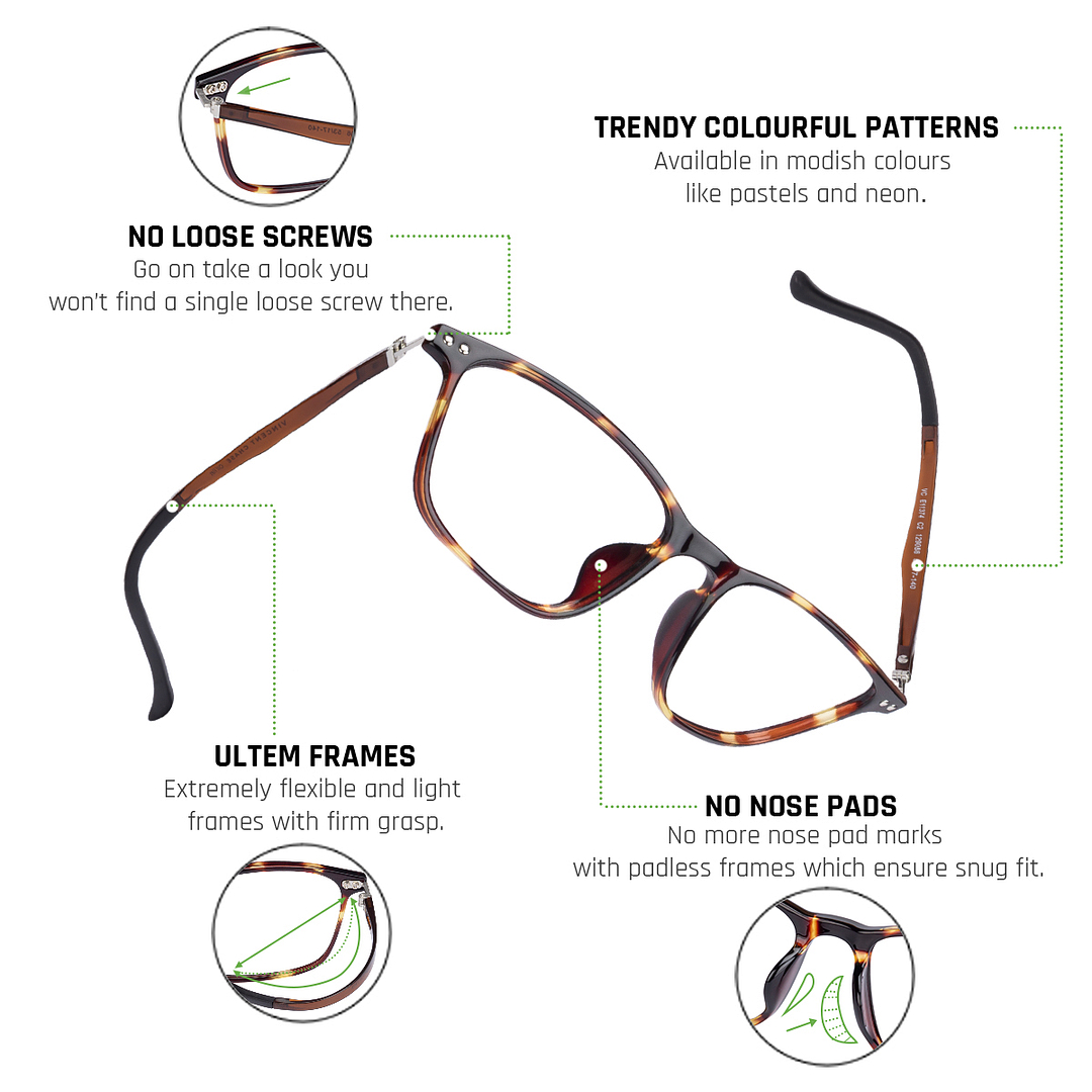 Lenskart Air Online Light Brown Full Rim Rectangle right side