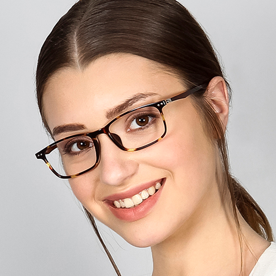 Lenskart Air Online Light Brown Full Rim Rectangle left side