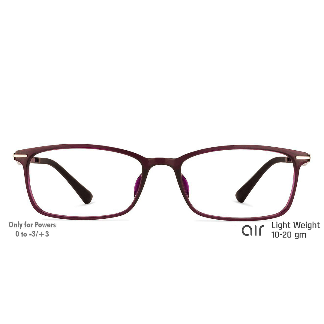 Lenskart Air Online Purple Full Rim Rectangle left side