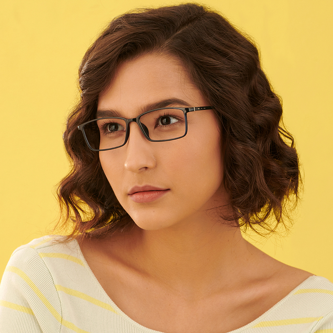 Lenskart Air Online Sky Blue Full Rim Rectangle left side