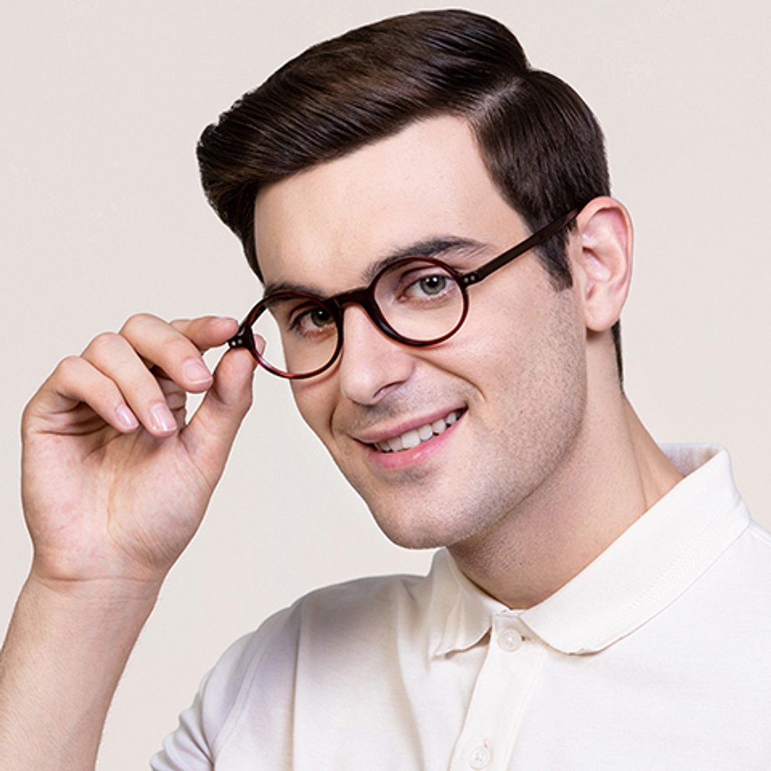 Vincent Chase Online Red Full Rim Round left side