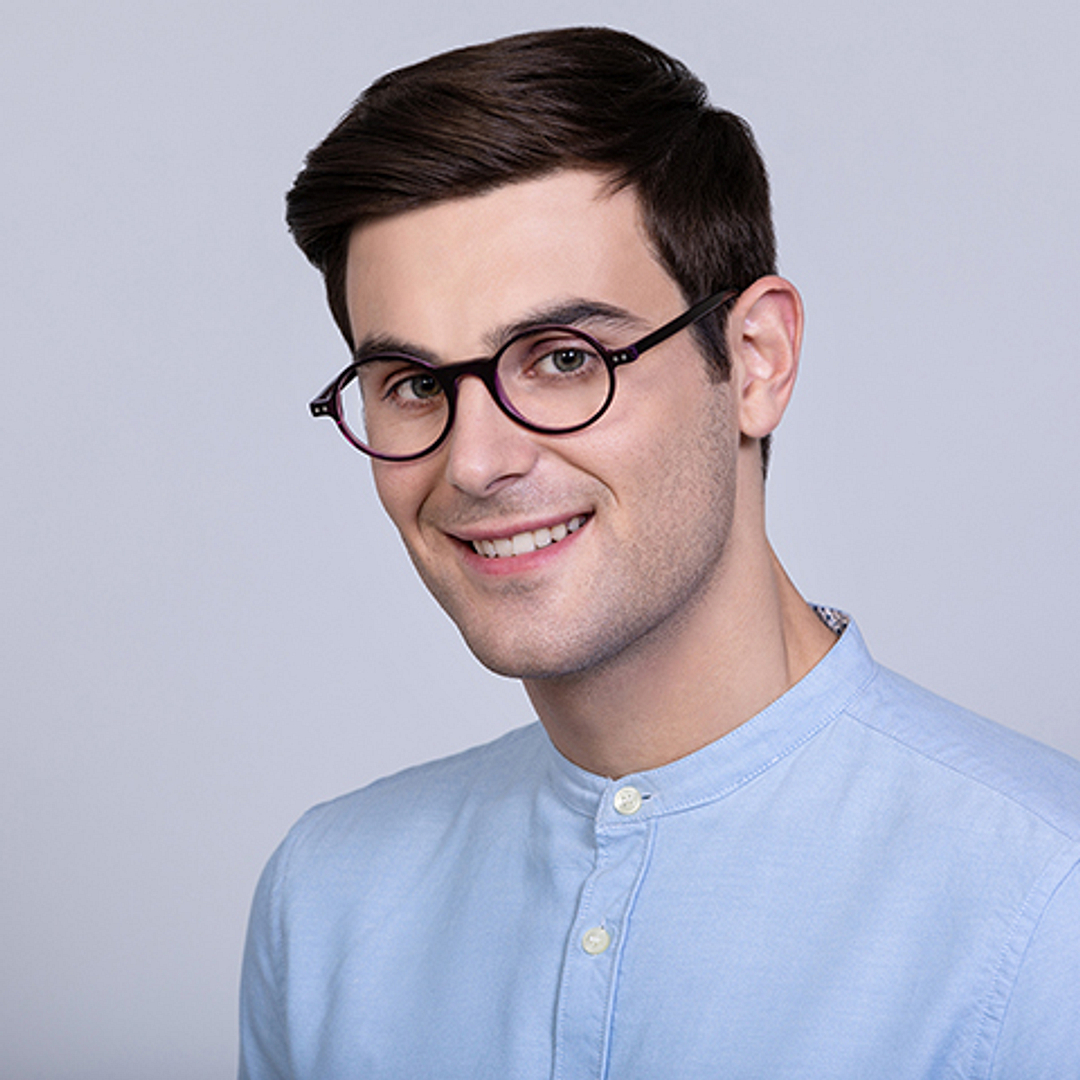 Vincent Chase Online Purple Full Rim Round left side