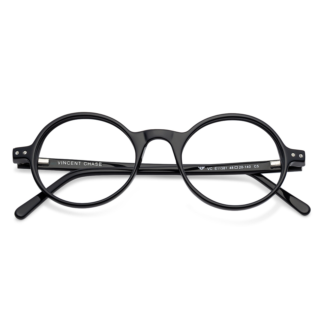 Vincent Chase Online Black Full Rim Round left side