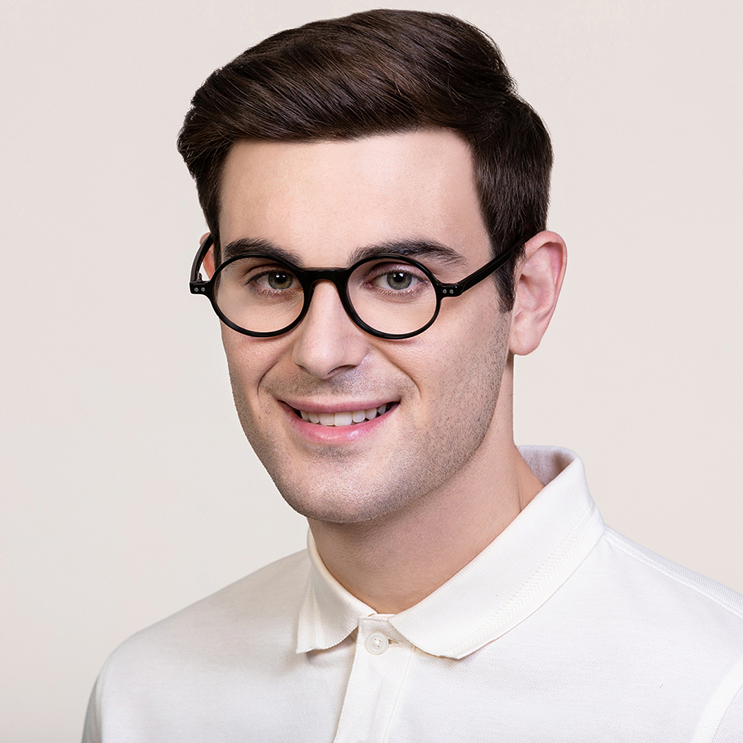 Vincent Chase Online Black Full Rim Round left side