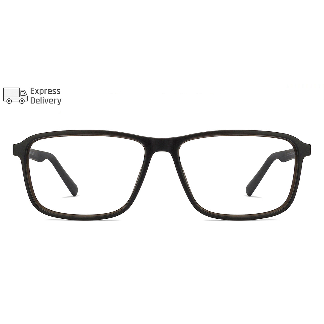 Lenskart BLU Screen Glasses Blue Block Zero Power Screen Glasses: Grey Blue Full Rim Rectangle Lenskart Blu VC E11387-C2 left side