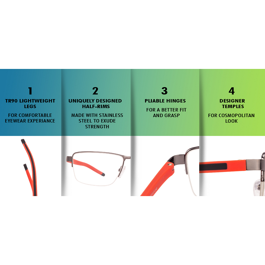 Lenskart Air Online Demi Half Rim Rectangle left side