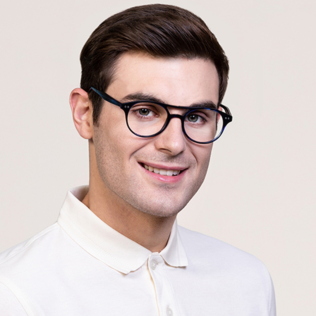 Vincent Chase Online Blue Transparent Full Rim Round right side