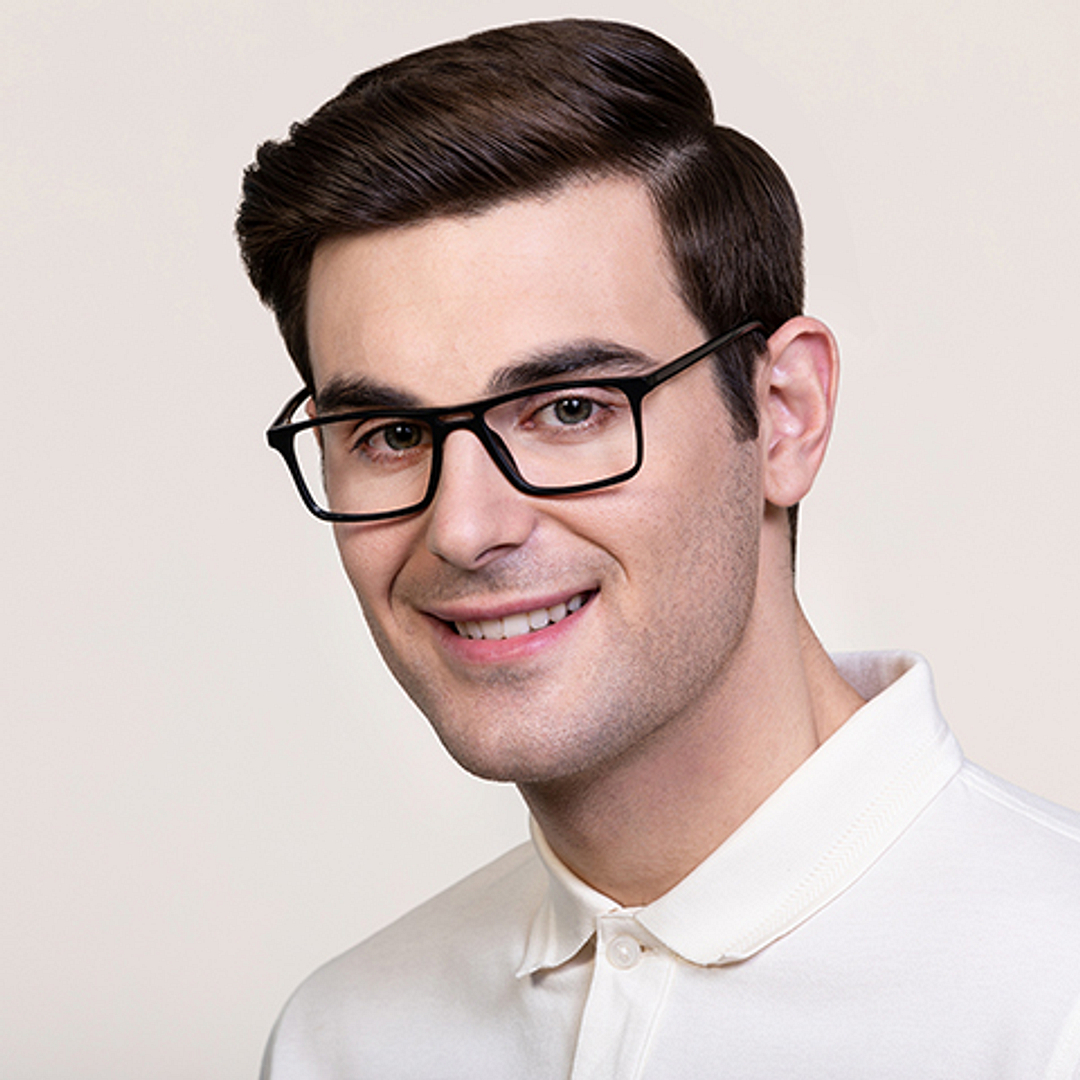 Vincent Chase Online Black Full Rim Rectangle left side