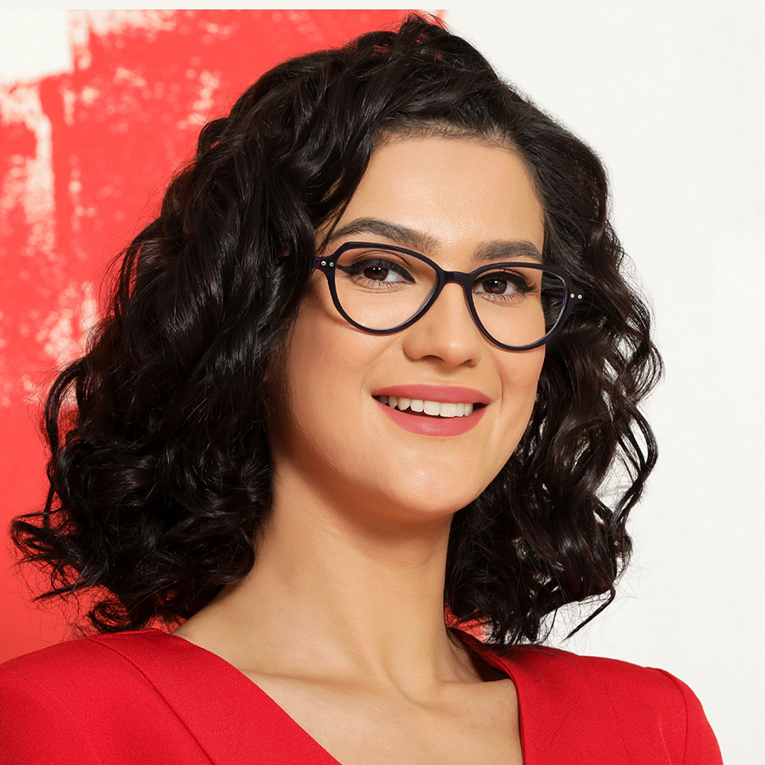 Vincent Chase Online Sky Blue Full Rim Cat Eye left side