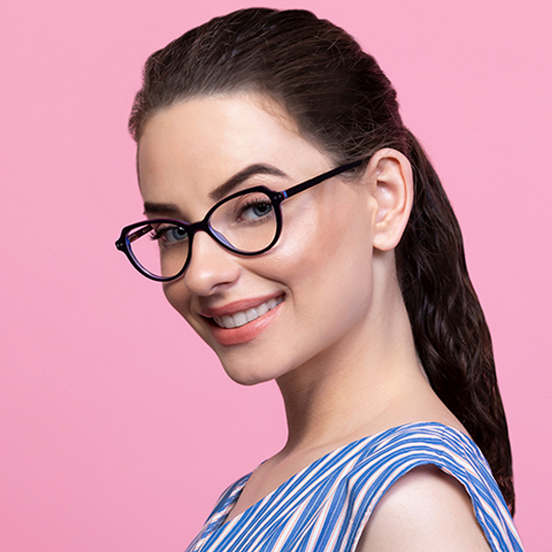 Vincent Chase Online Black Full Rim Geometric left side