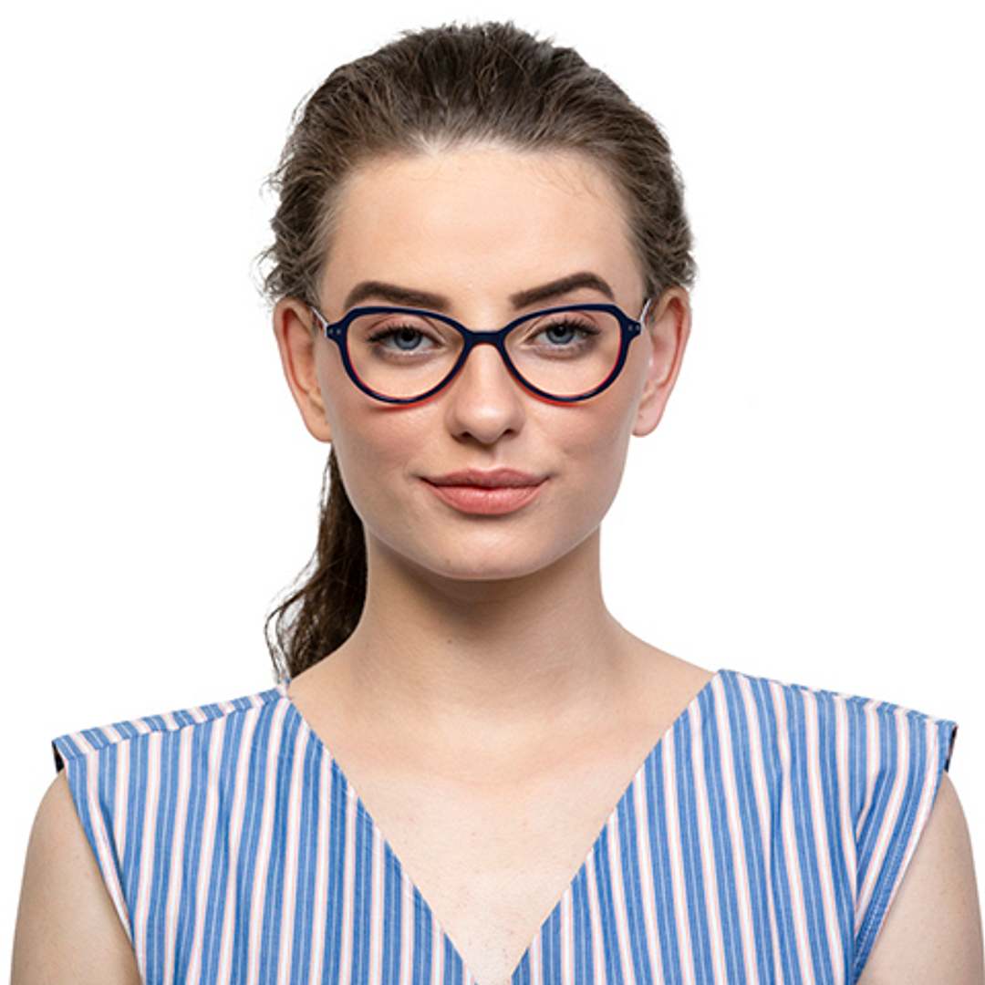 Vincent Chase Online Sky Blue Full Rim Geometric left side