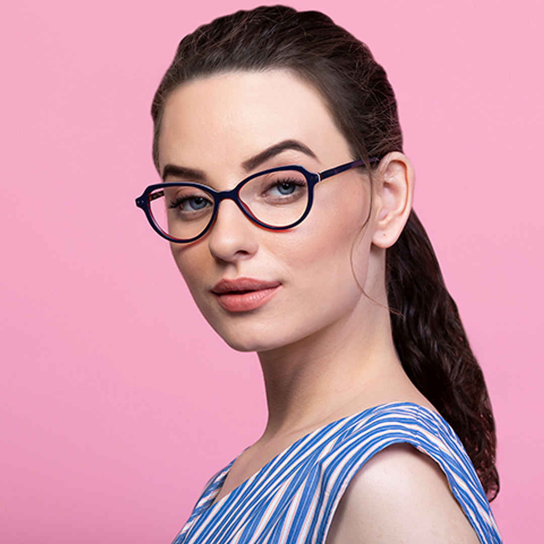 Vincent Chase Online Sky Blue Full Rim Geometric left side