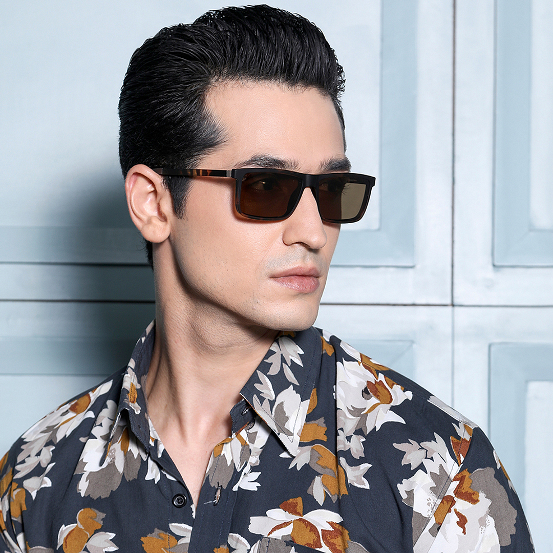 Lenskart Air Online Light Brown Full Rim Rectangle left side