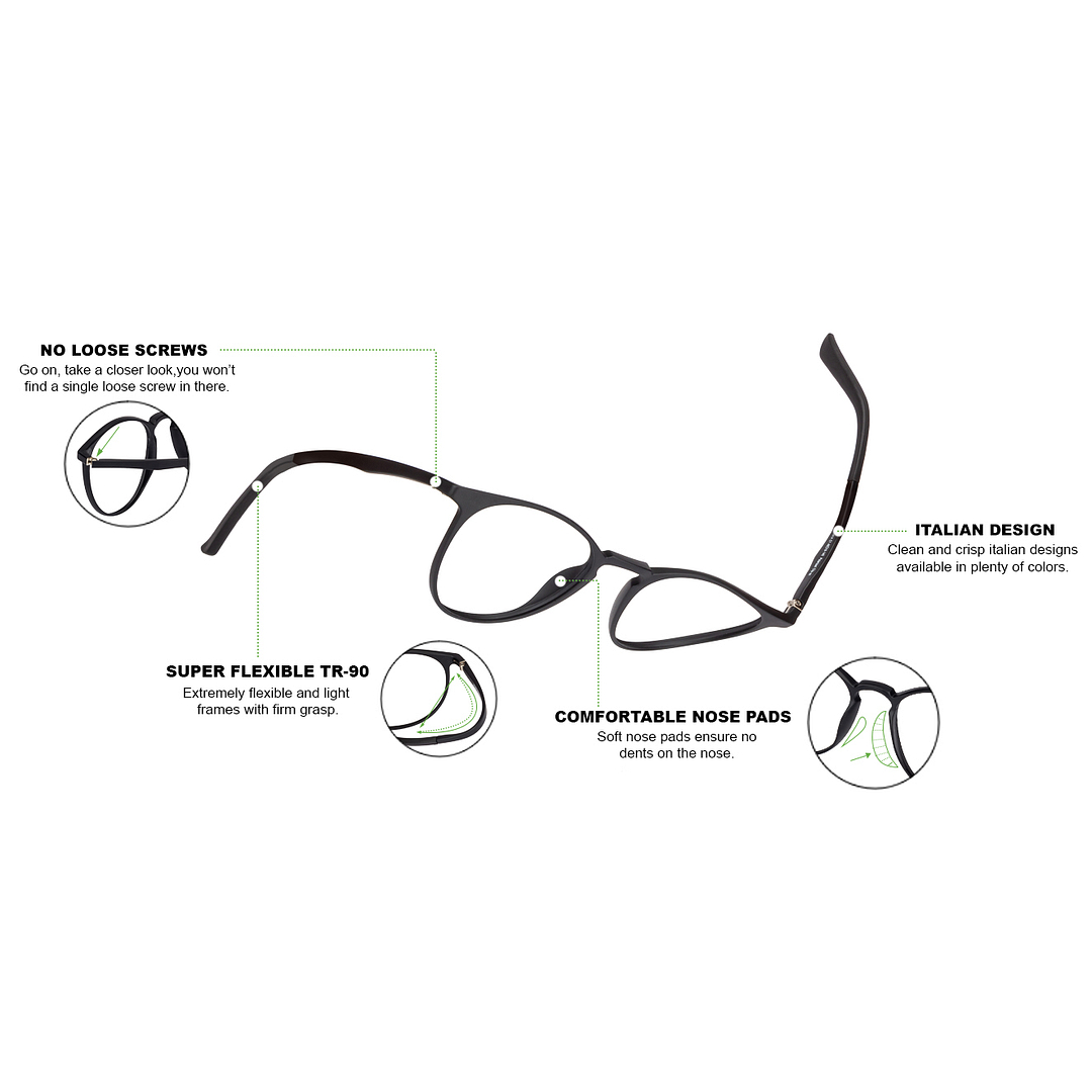 Lenskart Air Online Black Full Rim Round left side