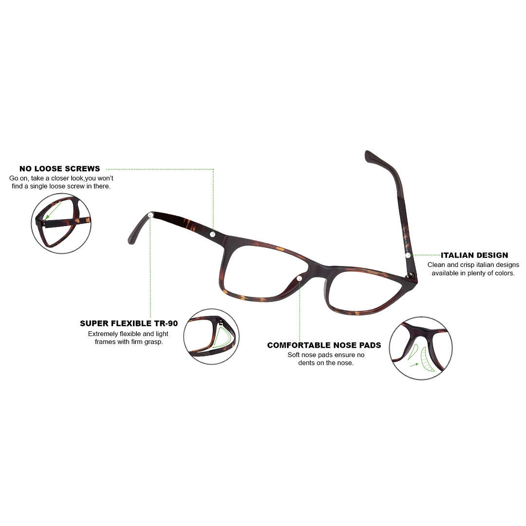 Lenskart Air Online Light Brown Full Rim Rectangle left side